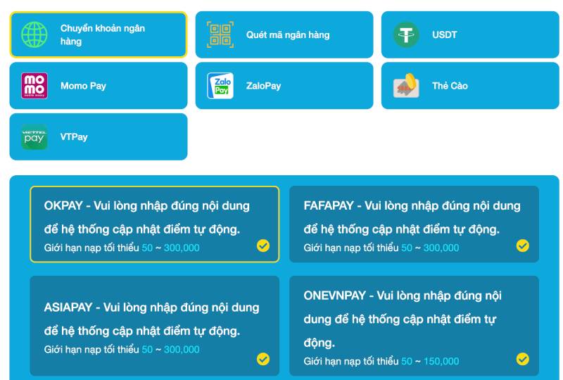 Chuyển Khoản Ngân Hàng